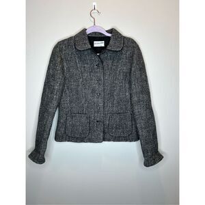 Pendleton Gray Wool/Silk Blend Boxy Jacket Size Small